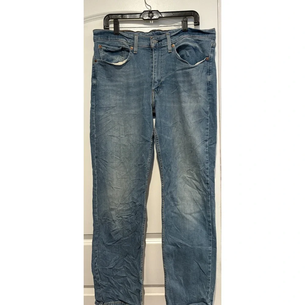 Levi's Mens 514 Straight Jeans W34 L32 Original Blue Regular Denim Pants